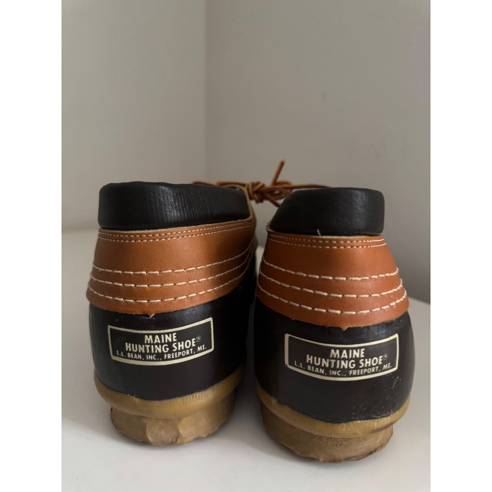 Vintage LL Bean Maine Hunting Shoe Mens 12 M Duck Boots Low Brown 90s Gorpcore - Picture 4 of 6